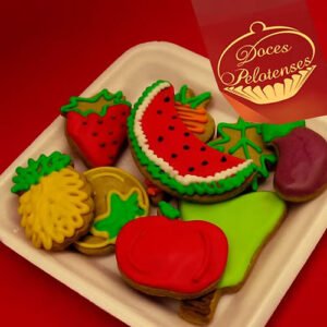 Biscoito de Mel Decorado Frutas