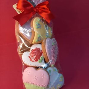 Biscoitos Mel Finamente Decorados Coração