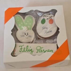 Caixa com 6 Biscoitos de Mel - Feliz Pascoa