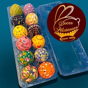 Caixa com 12 Ovos Pintados com Carapinha